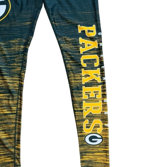 Green Bay Packers NFL Leggings Women’s L Football Wisconsin Activewear Stretchy - Picture 5 of 13